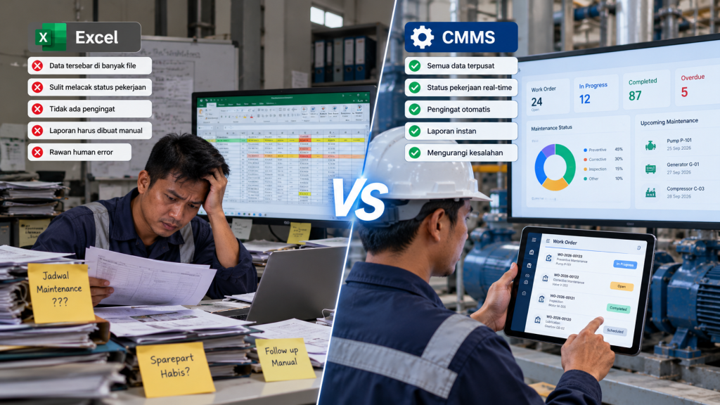 CMMS vs Excel: Kapan Perusahaan Harus Beralih ke Software Maintenance?